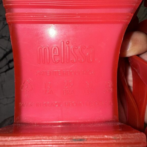 Mel By Melissa Girls 13C Pink Jelly Heeled Sandals Excellent - Picture 5 of 6